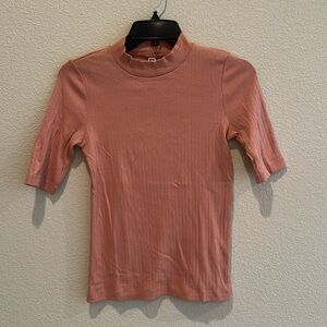 Women's Ribbed Pink Top